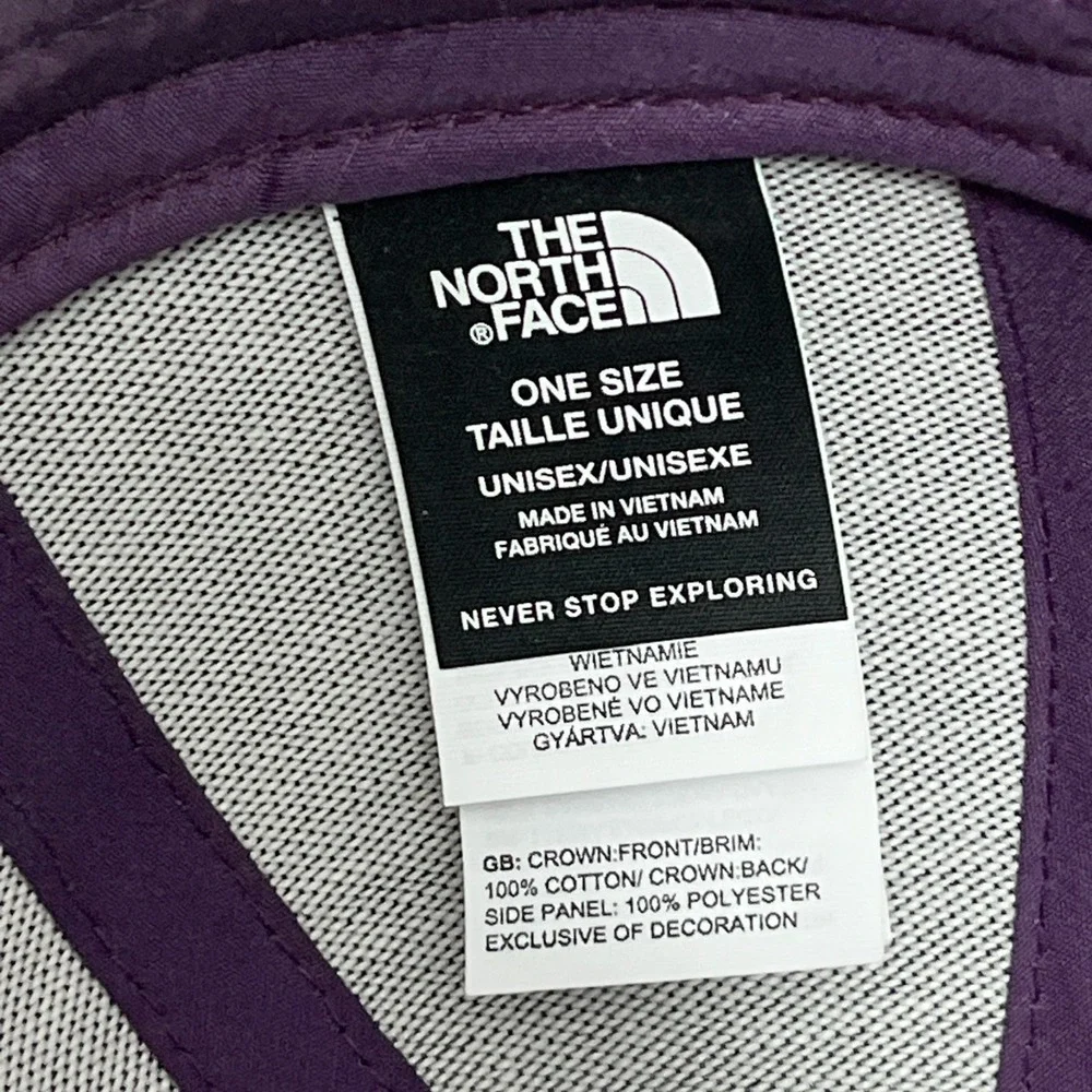 The North Face Embroidered Bear Trucker Hat Wine Snap Back Mesh